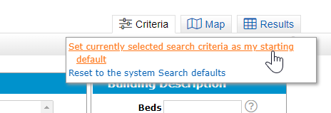 Matrix: How to Clear Search criteria and reset a search