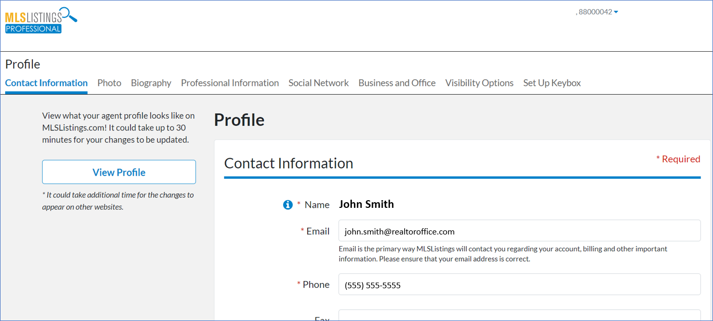 New User “Profile” Features in Pro Site