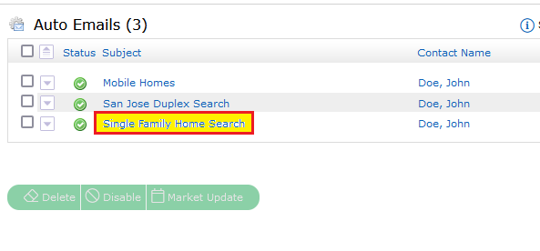 Manage Existing Auto Email
