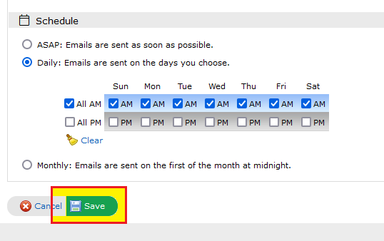 Manage Existing Auto Email