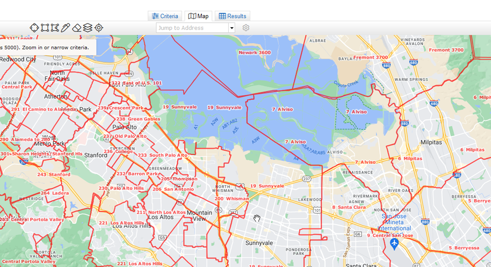 How to view MLS Area Boundary Lines